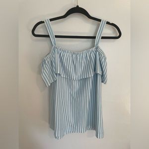 J.Crew off the shoulder striped top Small